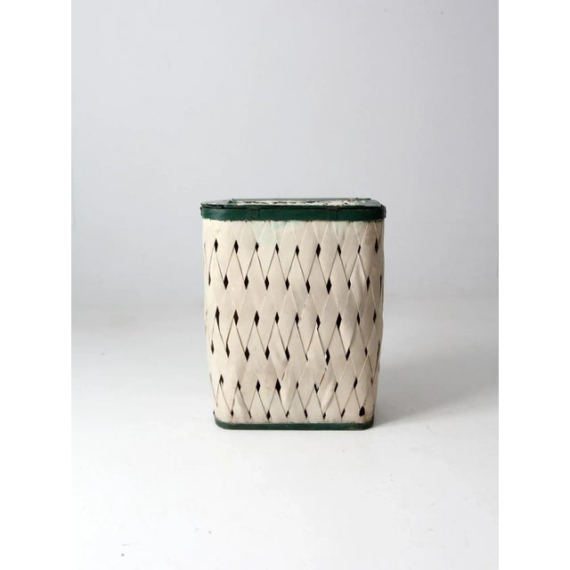 Antique Woven Hamper Basket For Sale - Image 13 of 13