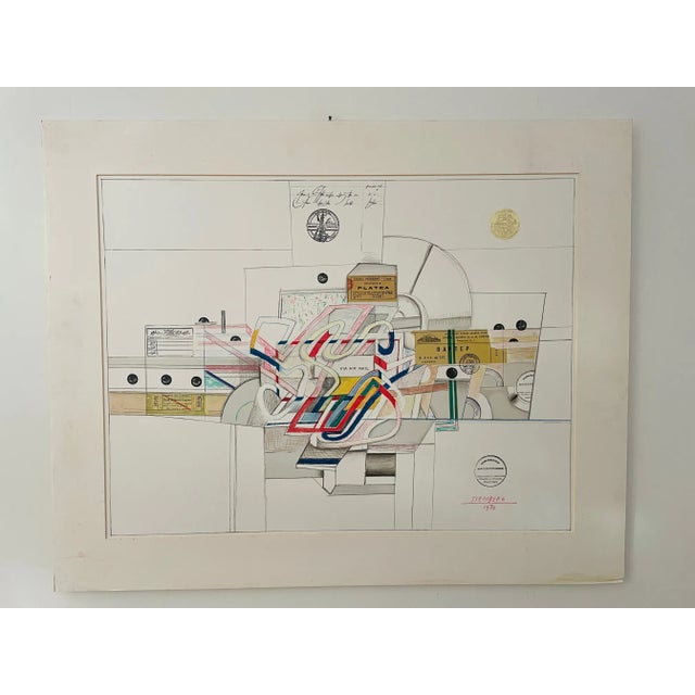 Saul Steinberg, Via Air Mail, Chromolithograph, 1970 For Sale - Image 10 of 12