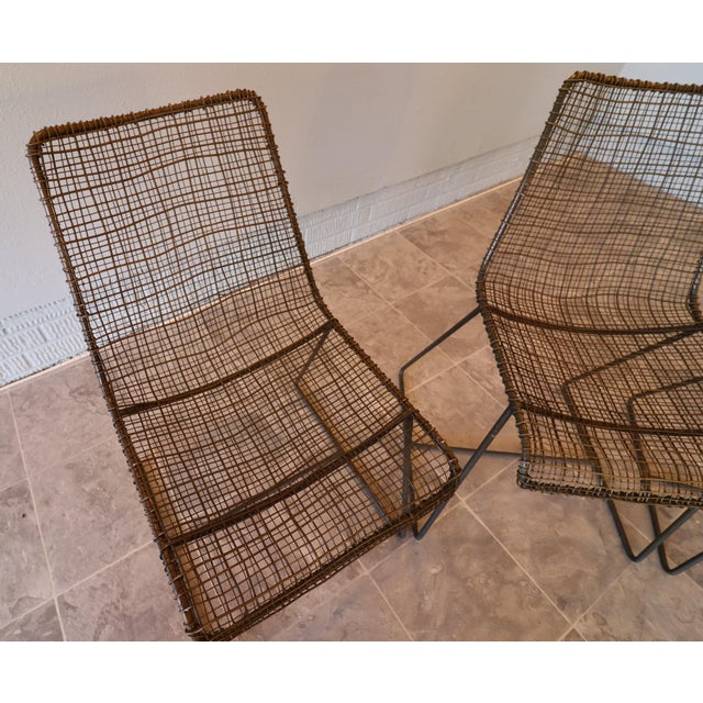 Late 20th Century Late 20th Century Sonoma Wire Mesh Chairs With Sled Bases, Set of 4 For Sale - Image 5 of 14
