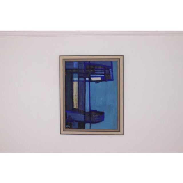 Original Swedish Oil on Canvas – “Balcony” by Stig Ryberg – Vintage & Framed – 52 × 64 cm (20.5" × 25.2") A distinctive...