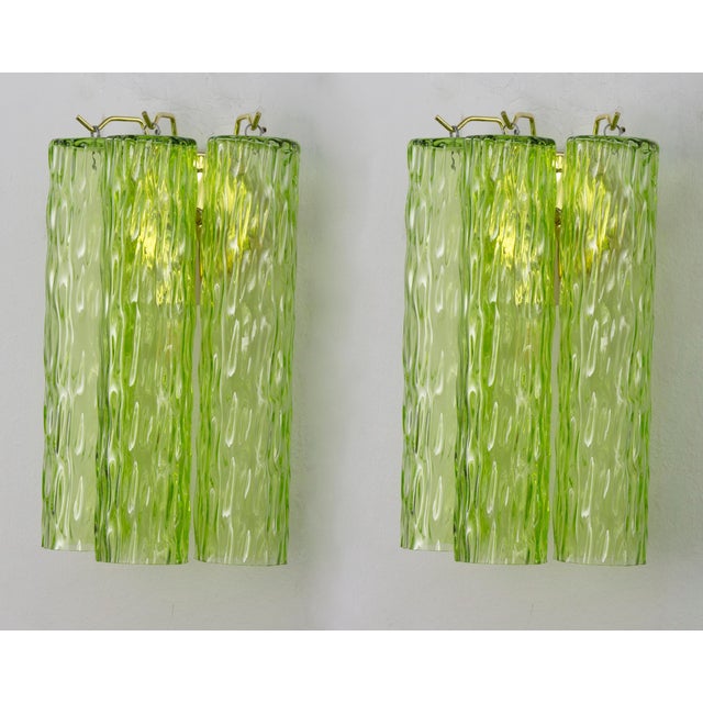 Italian Wall Light in Murano Green Glass, 1990s For Sale - Image 11 of 14