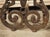 Pair of Decorative French 1940s Wrought Iron and Tole Fireplace Chenets For Sale - Image 4 of 18