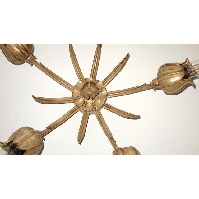 Brass Tulip Ceiling Lamp from Koch & Sons, 1960s For Sale - Image 6 of 9