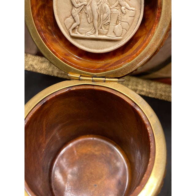Cache Grecian Inspo Jar Marble Intaglio For Sale - Image 11 of 16