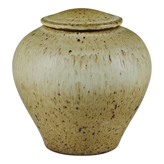 Studio Ceramic Lidded Jar For Sale