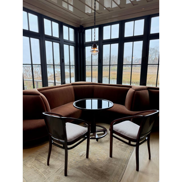 Custom Mohair Velvet Banquette Sectional For Sale In New York - Image 6 of 16