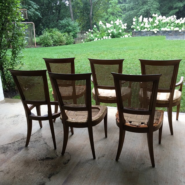 Baker Cane Back Dining Chairs Set of 6 Chairish