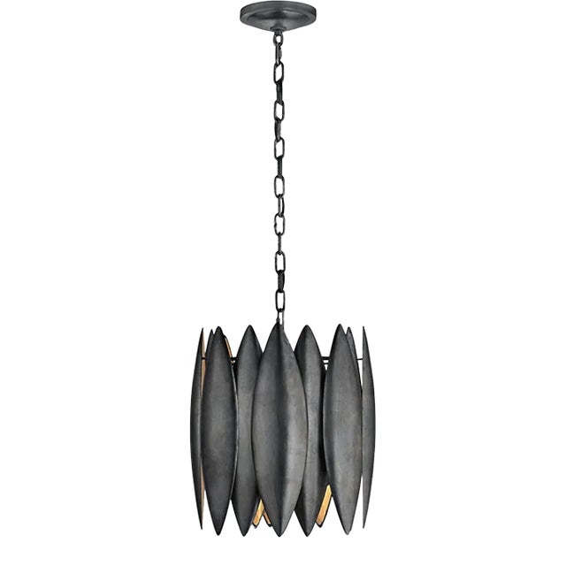 Barry Goralnick for Visual Comfort Signature Hatton Small Chandelier in Aged Iron For Sale