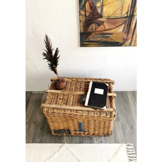 Bauhaus Braided Coffee Table from Rattan, 1930s For Sale - Image 3 of 11