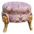 1970s French Louis XVI Gold Beech Purple Bench - 1 Pc For Sale