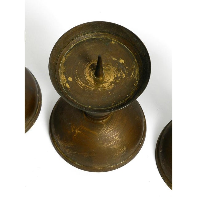Large Mid-Century Candlesticks in Brass, 1950s, Set of 4 For Sale - Image 15 of 18