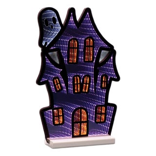 Haunted House w/Ghost Ekkolight 16"H For Sale