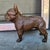 An amazing solid bronze Japanese statue of a French Bulldog. Beautifully cast with great attention to crisp detail ....