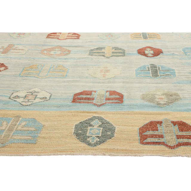 Large Turkish Kilim High-Low Rug 10'00 X 14'10 For Sale - Image 4 of 9