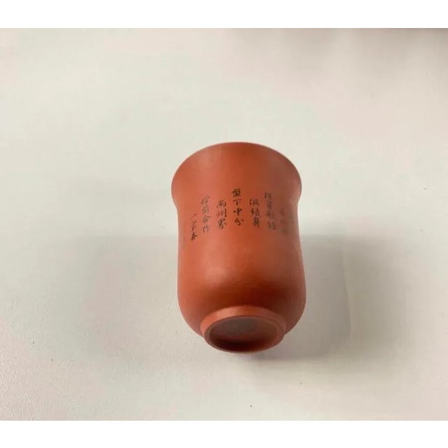 Red Vintage Yixing Red Clay Saki Cups- Set of 8 For Sale - Image 8 of 13