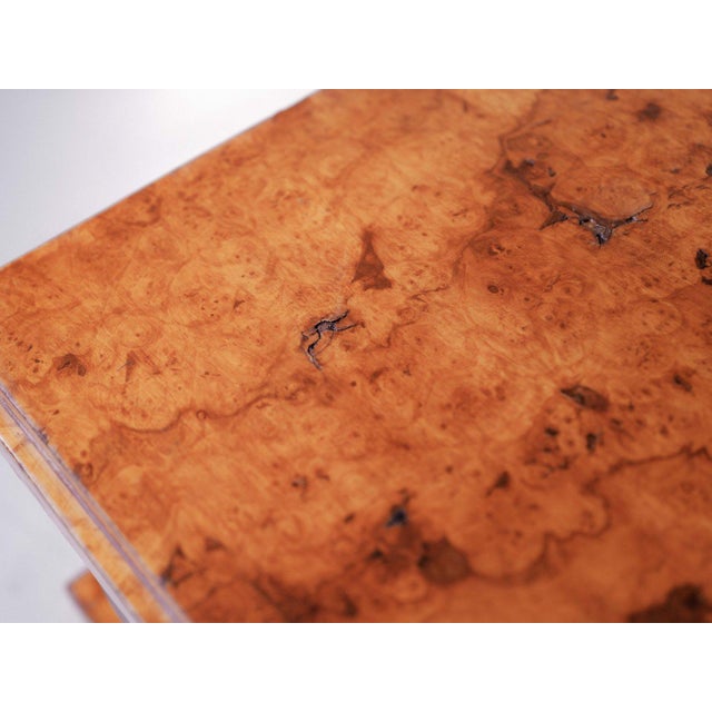 Wood Large Burl Elm Veneer Coffee Table, 1970 For Sale - Image 7 of 18