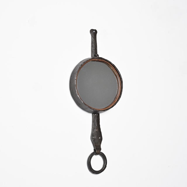 Wrought Iron Mirror by Léopold Gest, France, 1970 For Sale - Image 4 of 12