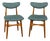 Vintage Italian Chairs in Green Fabric, 1960s, Set of 4 For Sale