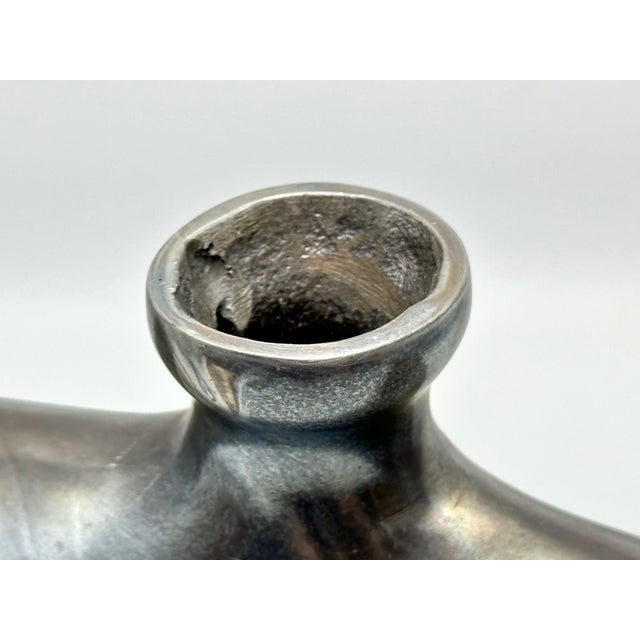 Mid-Century Flat Bottle in Aluminium with Patina, 1970s For Sale - Image 11 of 14