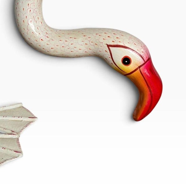 Pink Sergio Bustamante Paper Mache Life Size Flamingo’s, Mexico 1960 For Sale - Image 8 of 13