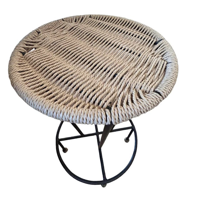 French Mid Century Counter Stools, 1960 - Set of 3 For Sale In Los Angeles - Image 6 of 9