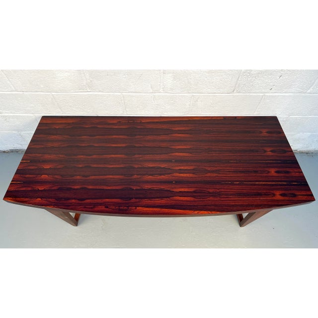 Mid 20th Century Curved Danish Rosewood Coffee Table For Sale In New York - Image 6 of 9