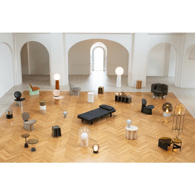 Contemporary Pallet Daybed 4400LT-SS in Terracotta Leather and Black Frame by Sebastian Herkner for Pulpo For Sale - Image 3 of 6