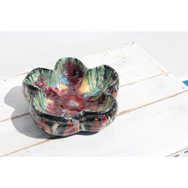 Art Deco 1930s French Art Deco Centerpiece Bowl, Glazed Earthenware, Studio Pottery For Sale - Image 3 of 13