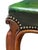 French Ottoman or Stool of Emerald Green Leather on Cabriole Legs For Sale In Austin - Image 6 of 15