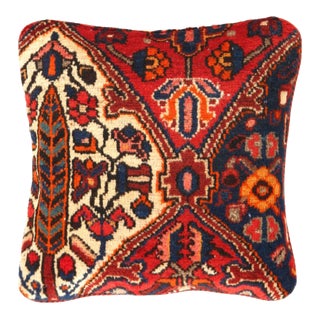 Pasargad Vintage Hand Knotted Farahan Rug Pillow For Sale