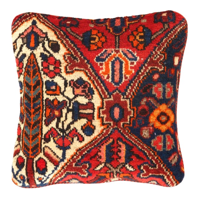 Pasargad Vintage Hand Knotted Farahan Rug Pillow For Sale