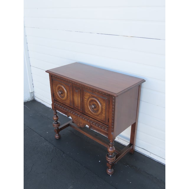 Brown 1900s Carved Buffet Server Bathroom Vanity 6416 For Sale - Image 8 of 15