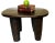 African Solid hand carfted of one piece of wood stool/table by the Senufo Cote D'ivoire . Senufo stools are never figural...