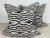 Black Modern Geometric Black-And-White Pillow/A Pair For Sale - Image 8 of 8