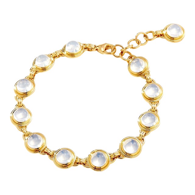 Syna Yellow Gold Moon Quartz Bracelet For Sale