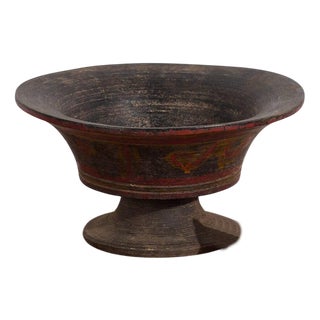 Antique Tibetan Wooden Bowl For Sale
