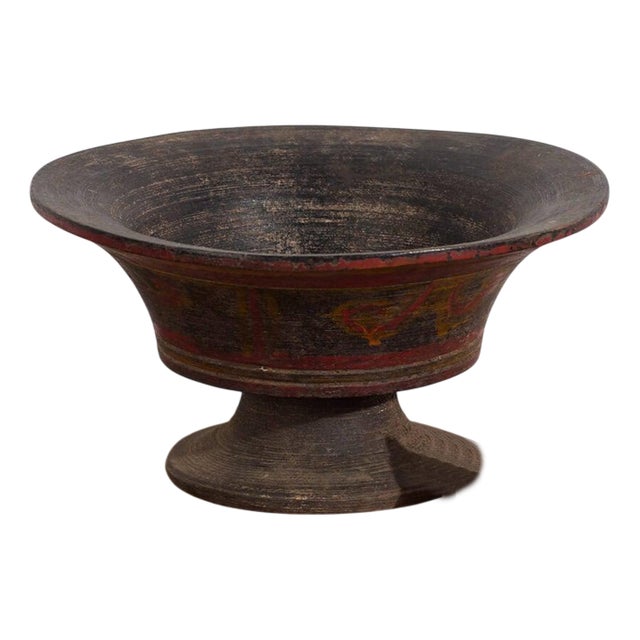 Antique Tibetan Wooden Bowl For Sale