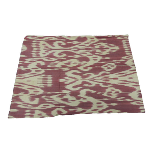 Silk Pink and Off White Ikat Textile Panel