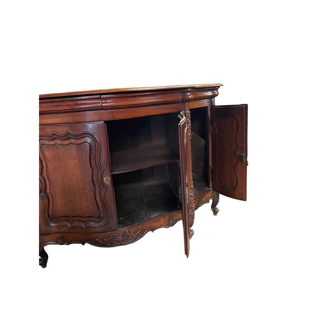 Bow Front Dresser in Oak, Flanders, 1760 For Sale - Image 4 of 6