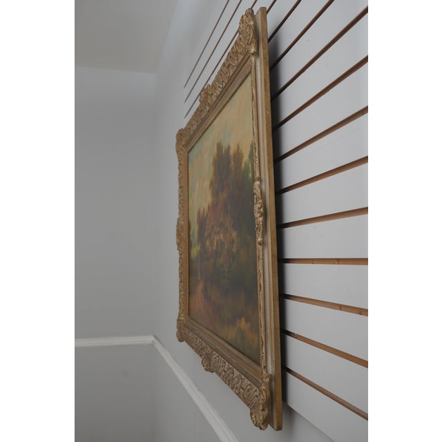Age: Approx: 100 Years Old Details: By Henry T. Harvey - Born 1908 Stunning Vintage Painting On Canvas Fine Carved Details...