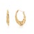 Gold Italian 14k Gold Scalloped Hoop Earrings Attributed to Bob Newhart 1.5 Inch Long For Sale - Image 8 of 8