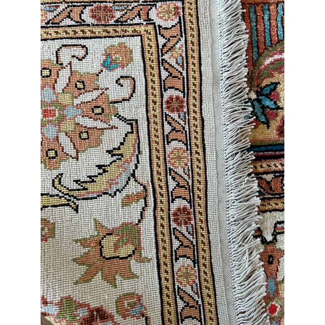Traditional Vintage Turkish Hereke Silk Textile For Sale - Image 3 of 7