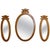 Oval Satin Walnut Wall Mirrors, Set of 3 For Sale - Image 6 of 6