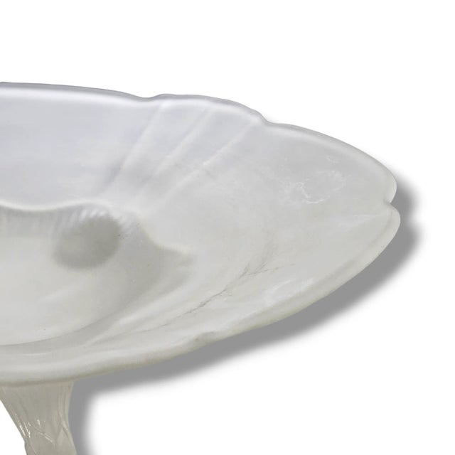 1930s Lancaster Glass Depression Era Bowl Kay's Line Satin 3 Toed Bowl For Sale - Image 5 of 13