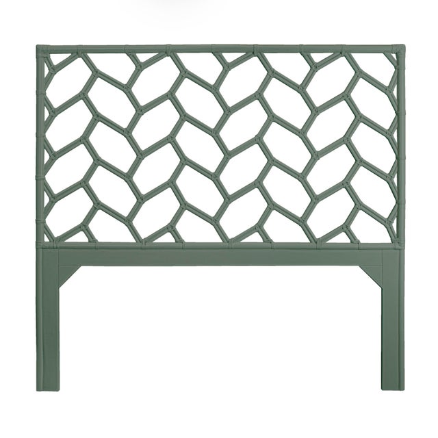 Not Yet Made - Made To Order Silas Standard Bed Queen - Evergreen For Sale - Image 5 of 12