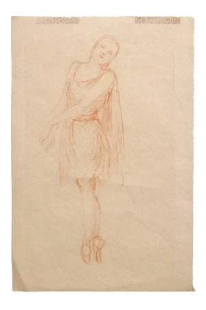Dancer - Original Pastel Drawing on Paper - 20th Century 20th Century
