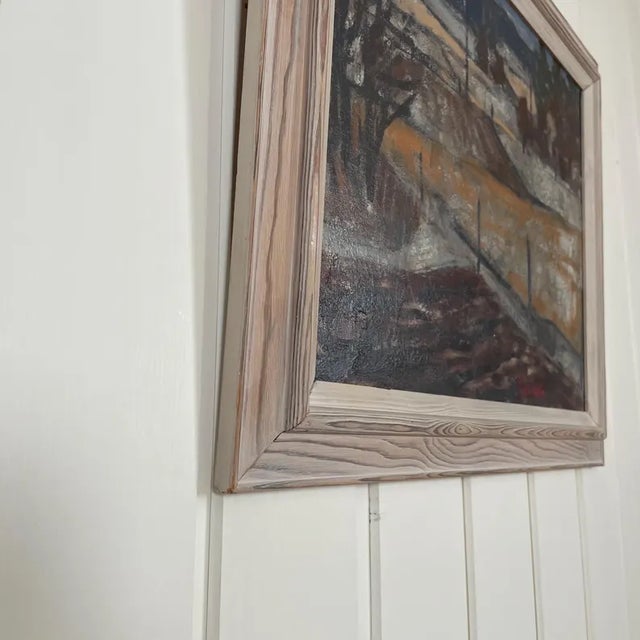 1950s Mid Century Swedish Modernist Landscape by Svän Grandin For Sale - Image 6 of 8