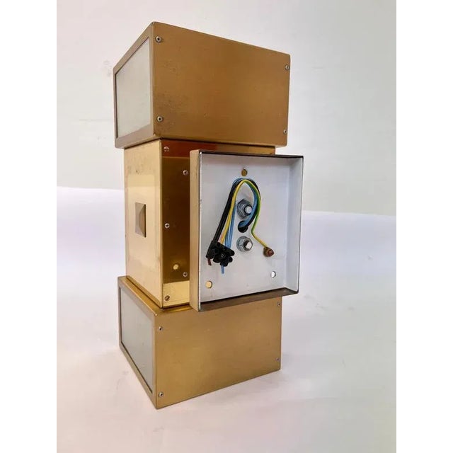 Metal Mid-Century Brass Wall or Ceiling Lamp, Former Czechoslovakia, 1980s For Sale - Image 7 of 9