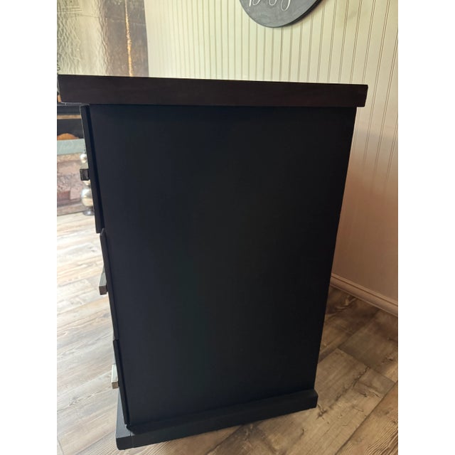 Mid-Century Modern 1960s Mid-Century Modern Black and Walnut Long Dresser For Sale - Image 3 of 7