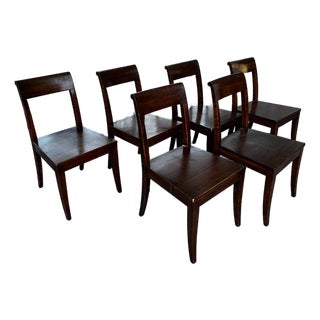 Set of 6 Crate & Barrel Cabria Dining Chairs For Sale
